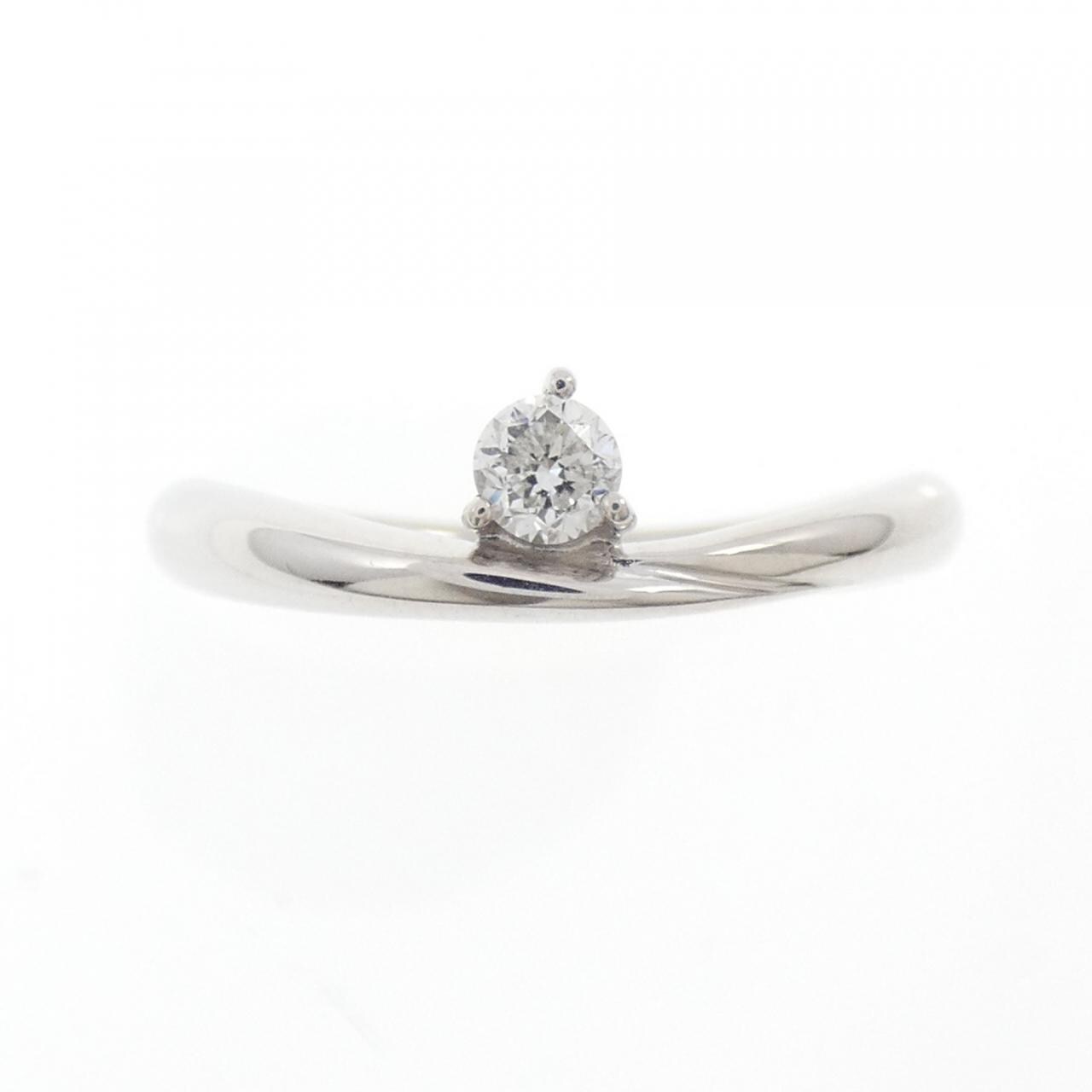K18WG ダイヤモンド リング 0.11CT