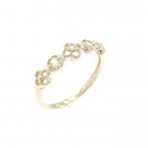 K10YG ペリドット ピンキーリング