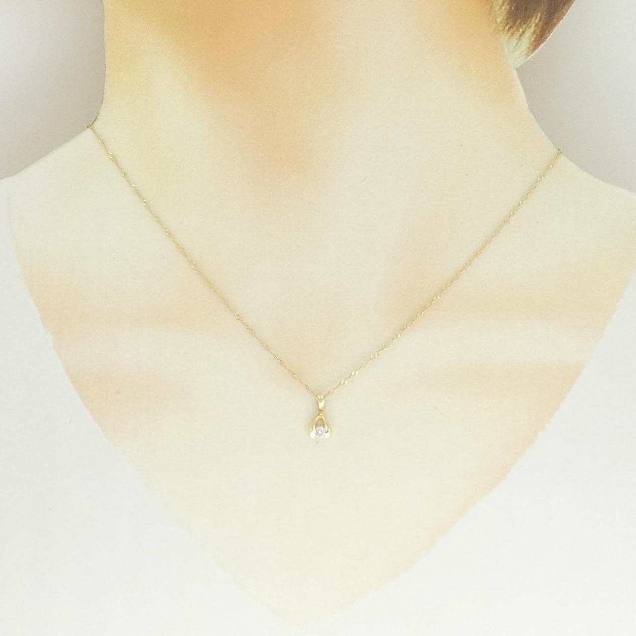 K18YG ダイヤモンド ネックレス 0.112CT