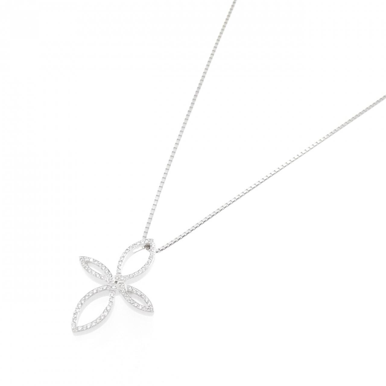 K18WG ダイヤモンド ネックレス 0.23CT