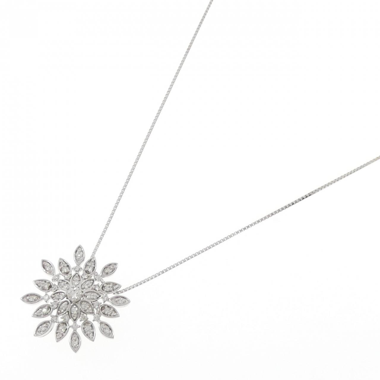 K18WG ダイヤモンド ネックレス 0.57CT