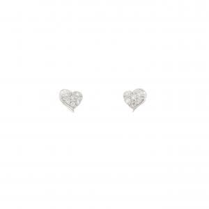 スタージュエリー ハート ダイヤモンド ピアス 0.12CT