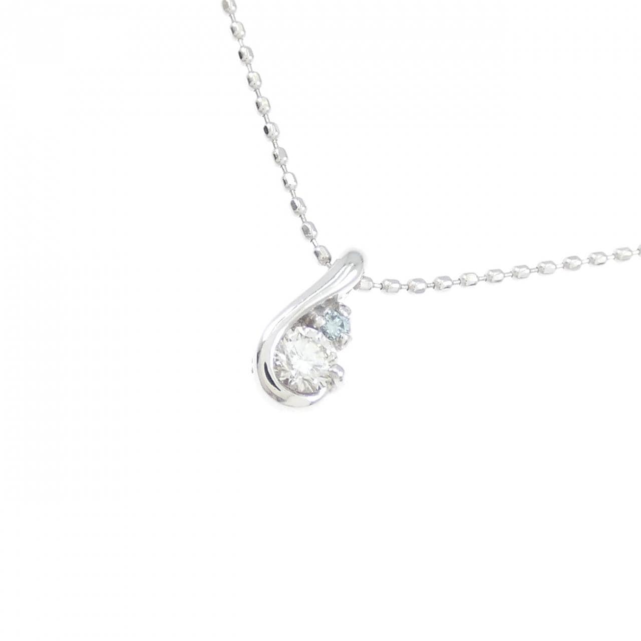 K18WG ダイヤモンド ネックレス 0.11CT
