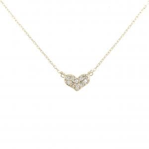 K18PG ハート ダイヤモンド ネックレス 0.05CT