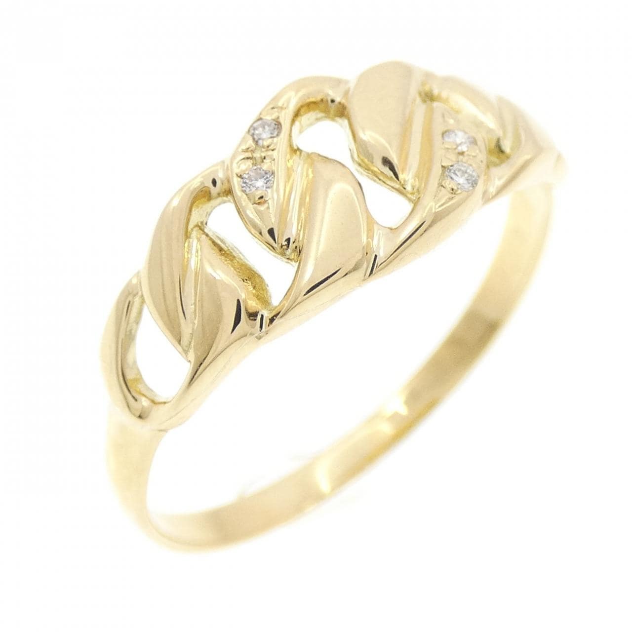 K18YG ダイヤモンド リング 0.02CT