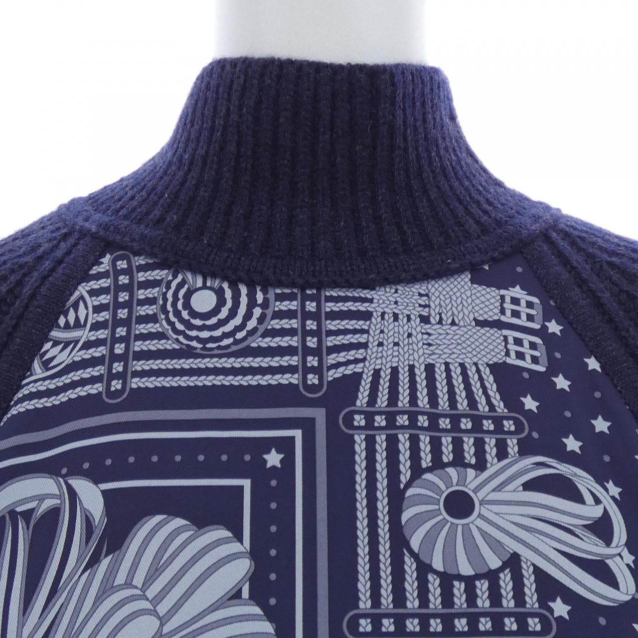 HERMES HERMES Horse Ribbon Ornament *07-7754 Twill Reine Knit