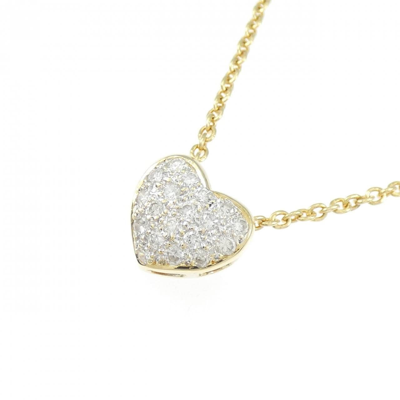 K18YG/K18WG Heart Diamond Necklace 0.20CT