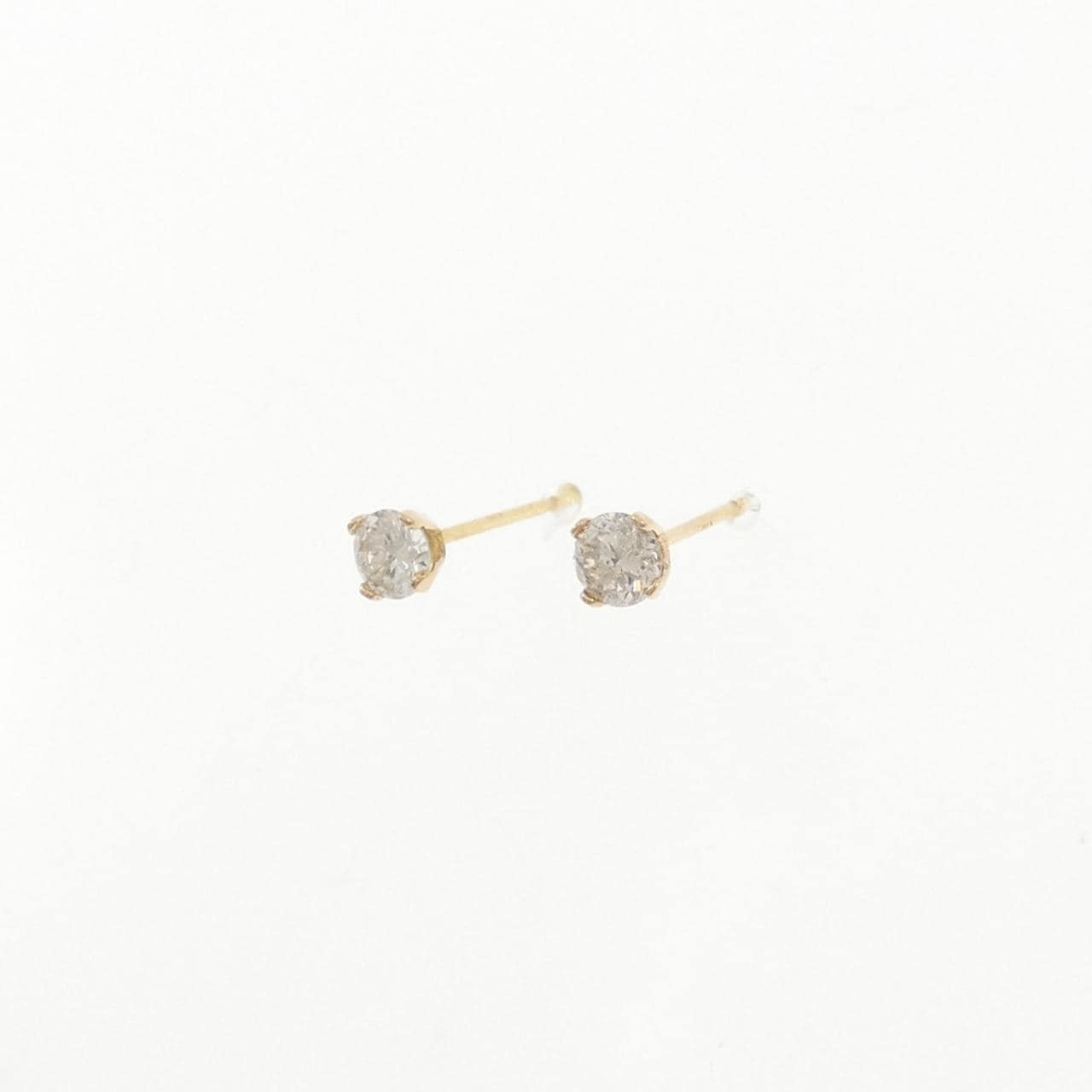 K18YG ソリティア ダイヤモンド ピアス 0.30CT