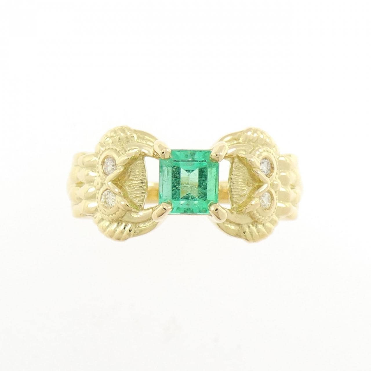 ジーエスティービー エメラルド リング 0.70CT