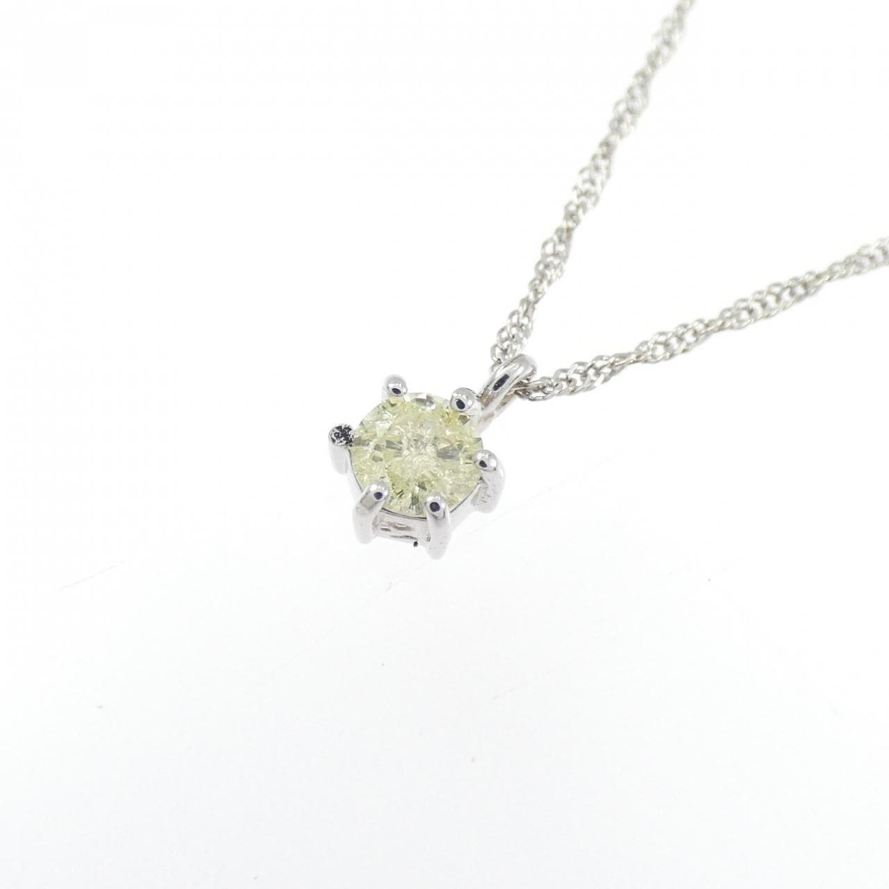 K18WG ダイヤモンド ネックレス 0.1CT