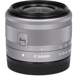 ＣＡＮＯＮ　ＥＦ－Ｍ１５－４５ｍｍ　Ｆ３．５－６．３　ＩＳ　ＳＴＭ　シルバー