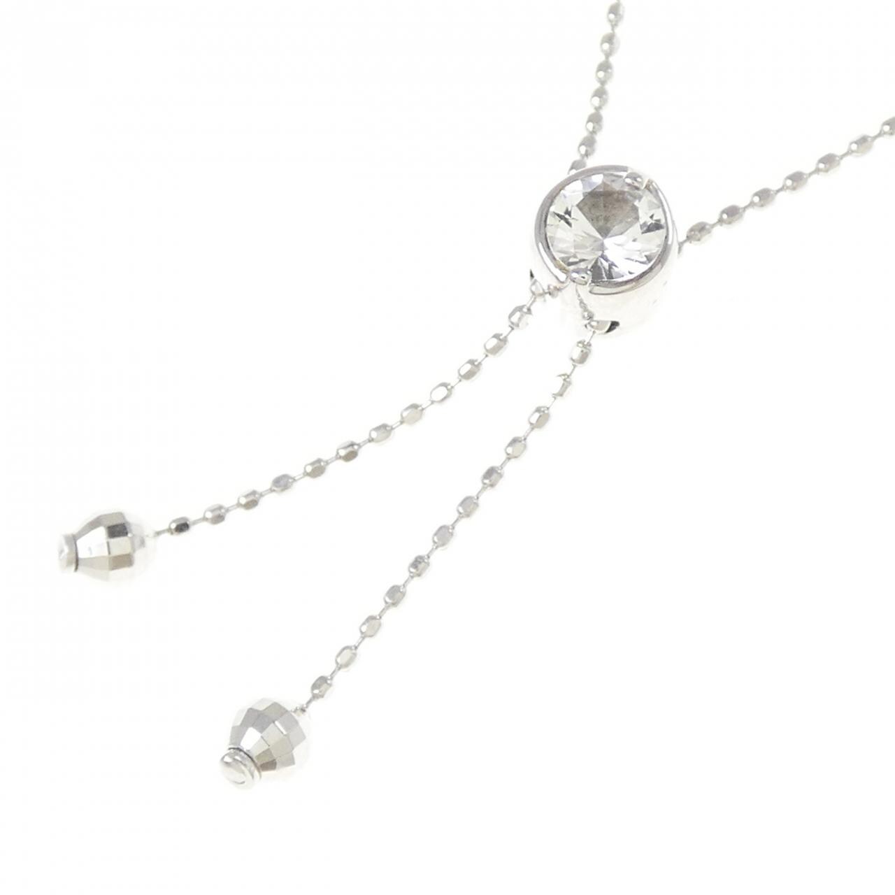 K14WG ホワイトトパーズ ネックレス 0.25CT
