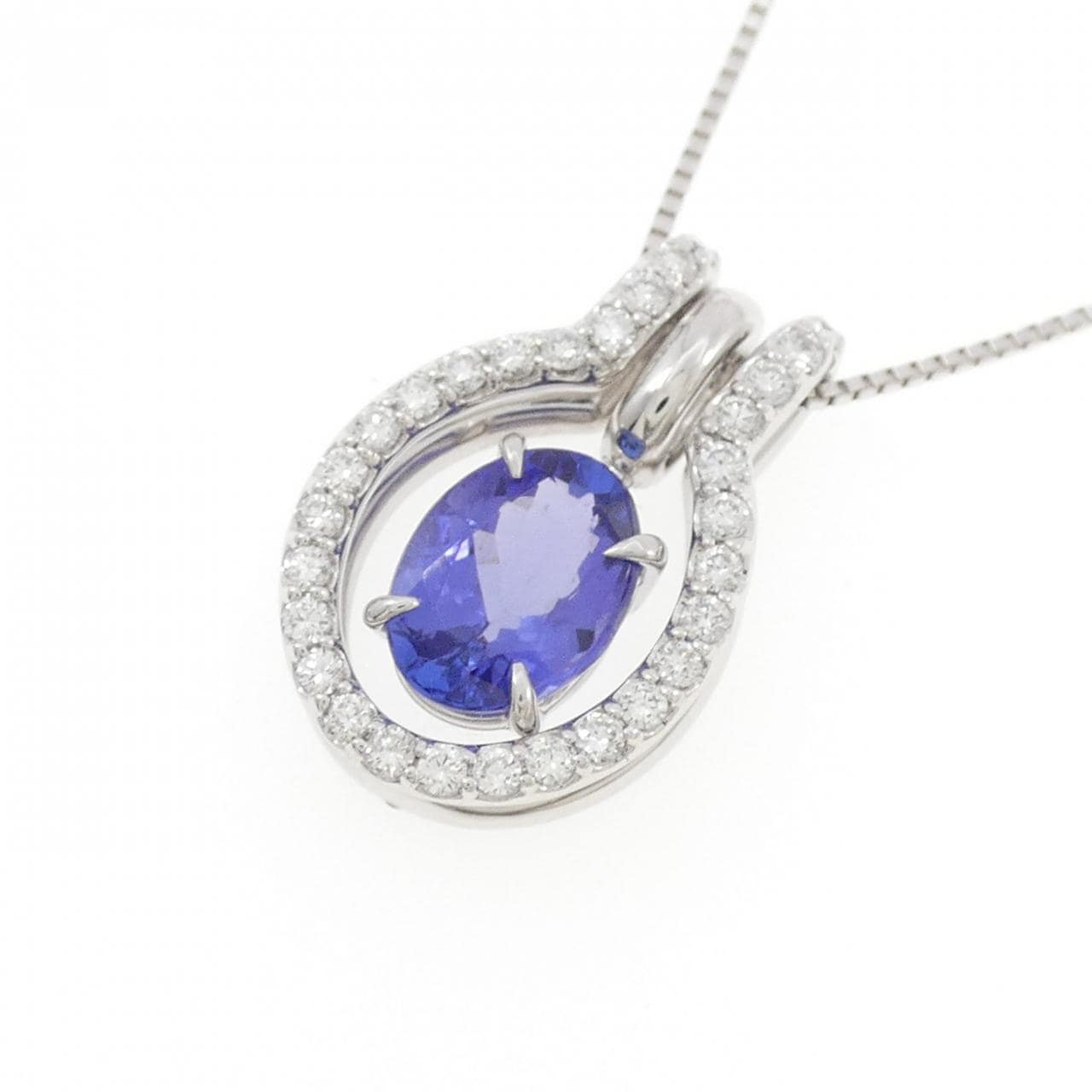 K18WG 2WAY タンザナイト ネックレス 2.00CT