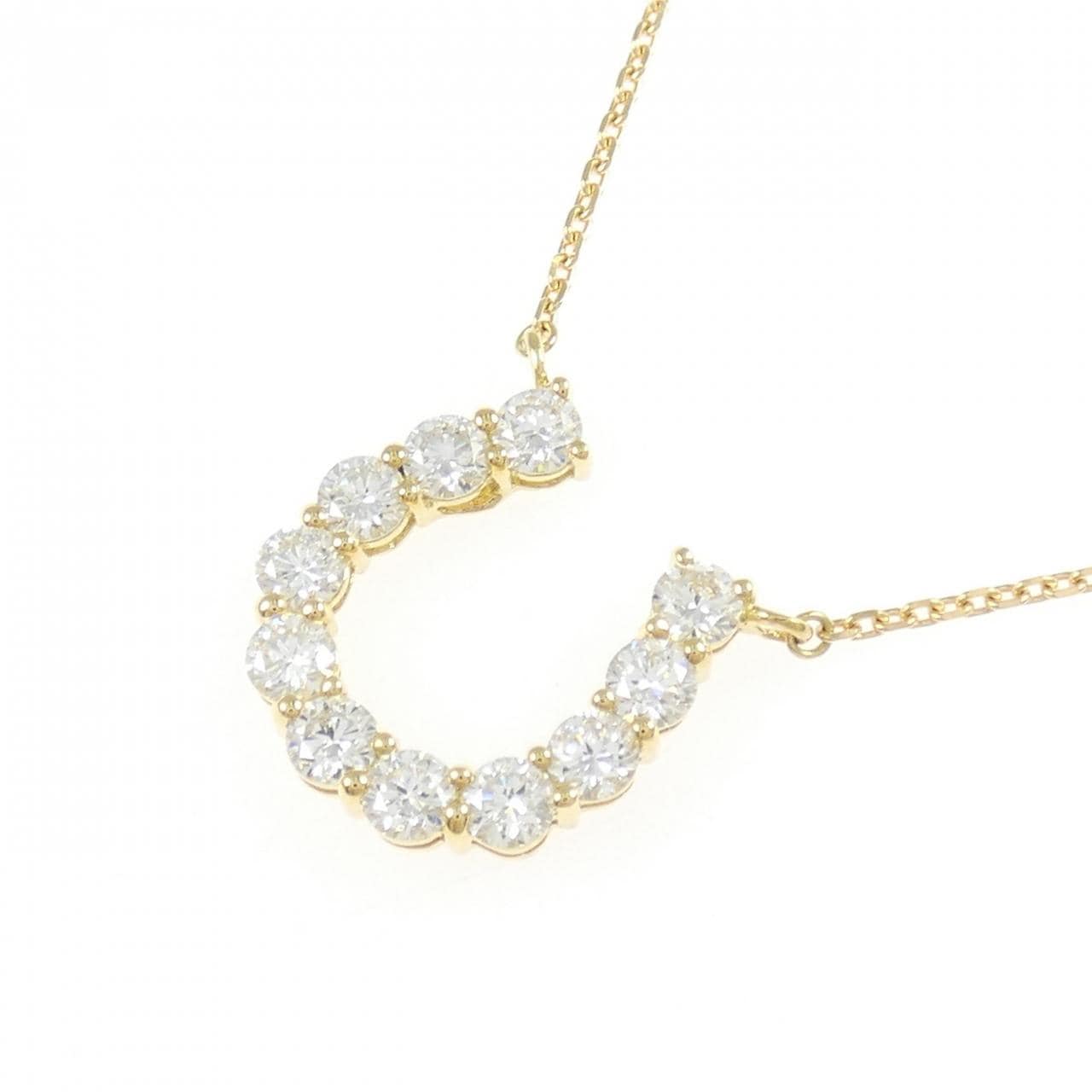 【新品】K18YG ダイヤモンド ネックレス 1.001CT E VVS2-SI1 VG-GOOD