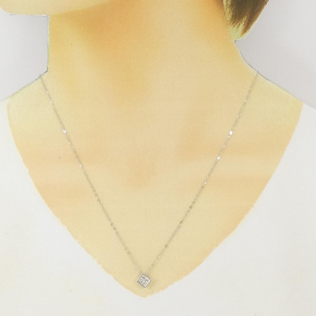 K18WG ダイヤモンド ネックレス 0.20CT