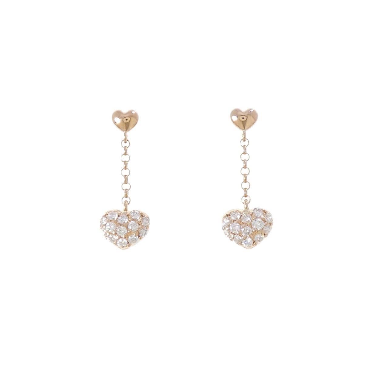 ポンテヴェキオ ハート ダイヤモンド ピアス 0.30CT