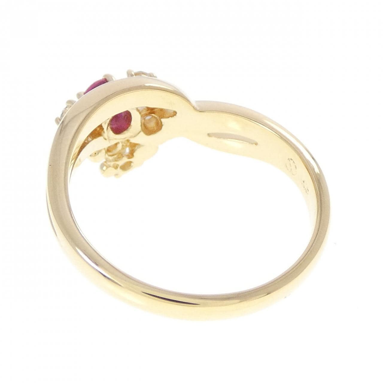 K18YG ルビー リング 0.23CT