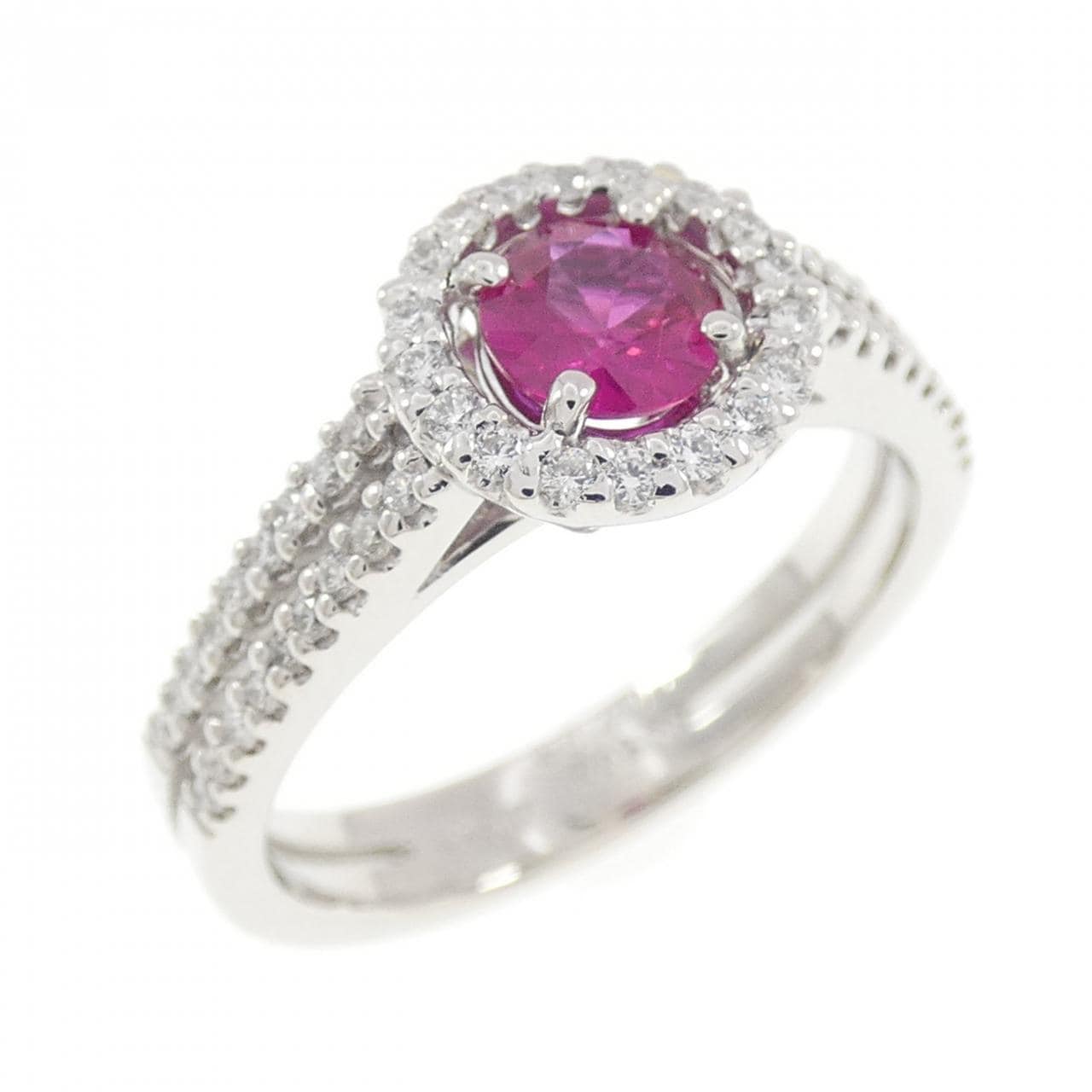 PT900 ルビー リング 0.40CT