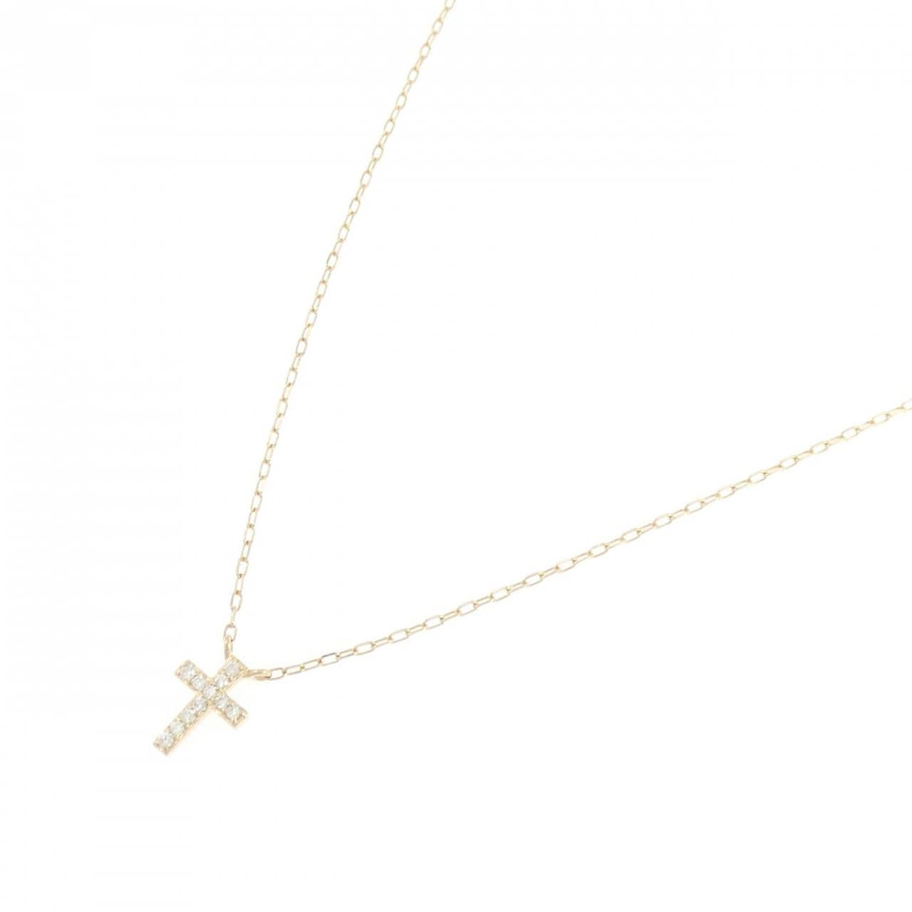 エテ クロス ダイヤモンド ネックレス 0.03CT