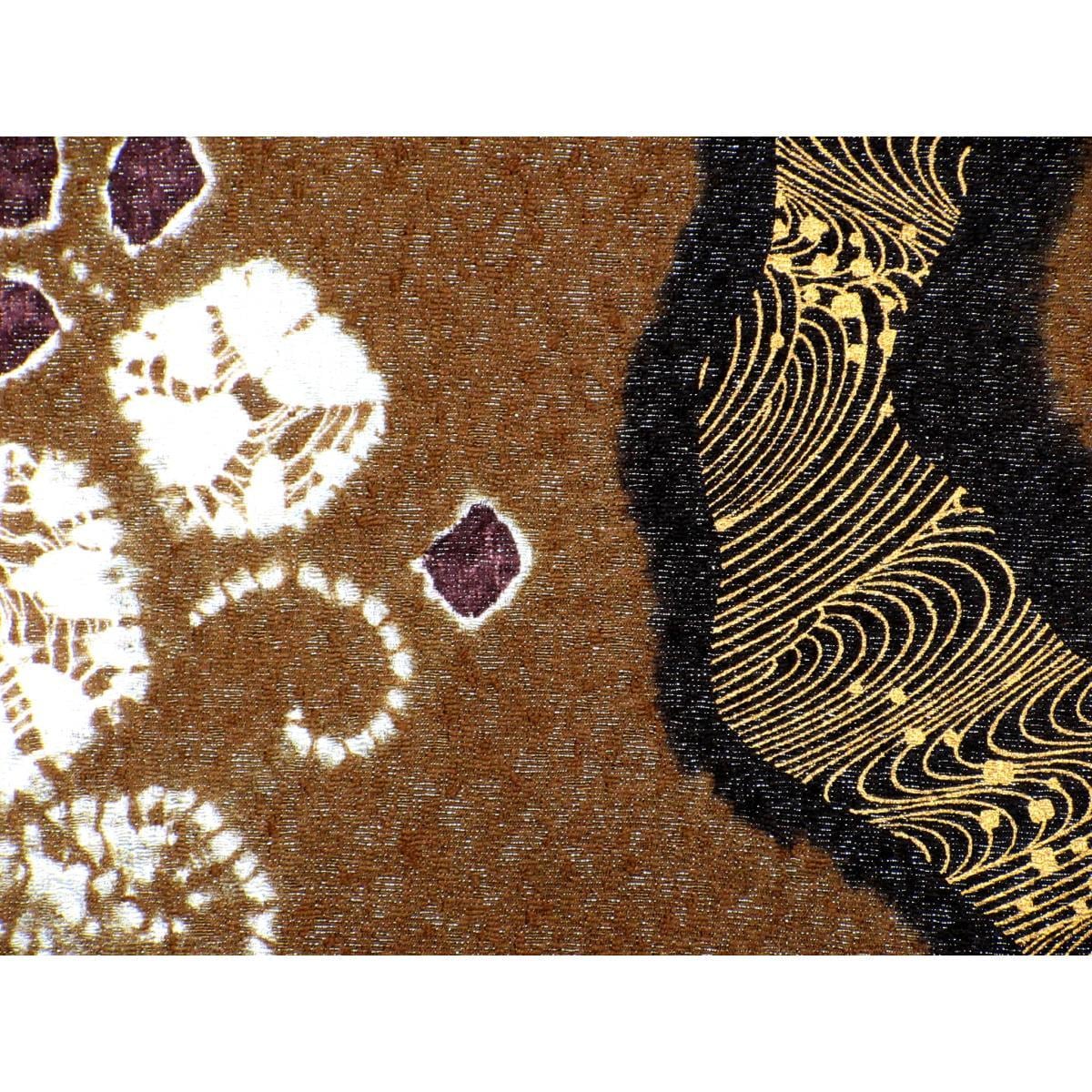 袋帯　染帯　友禅金彩加工　絞り入