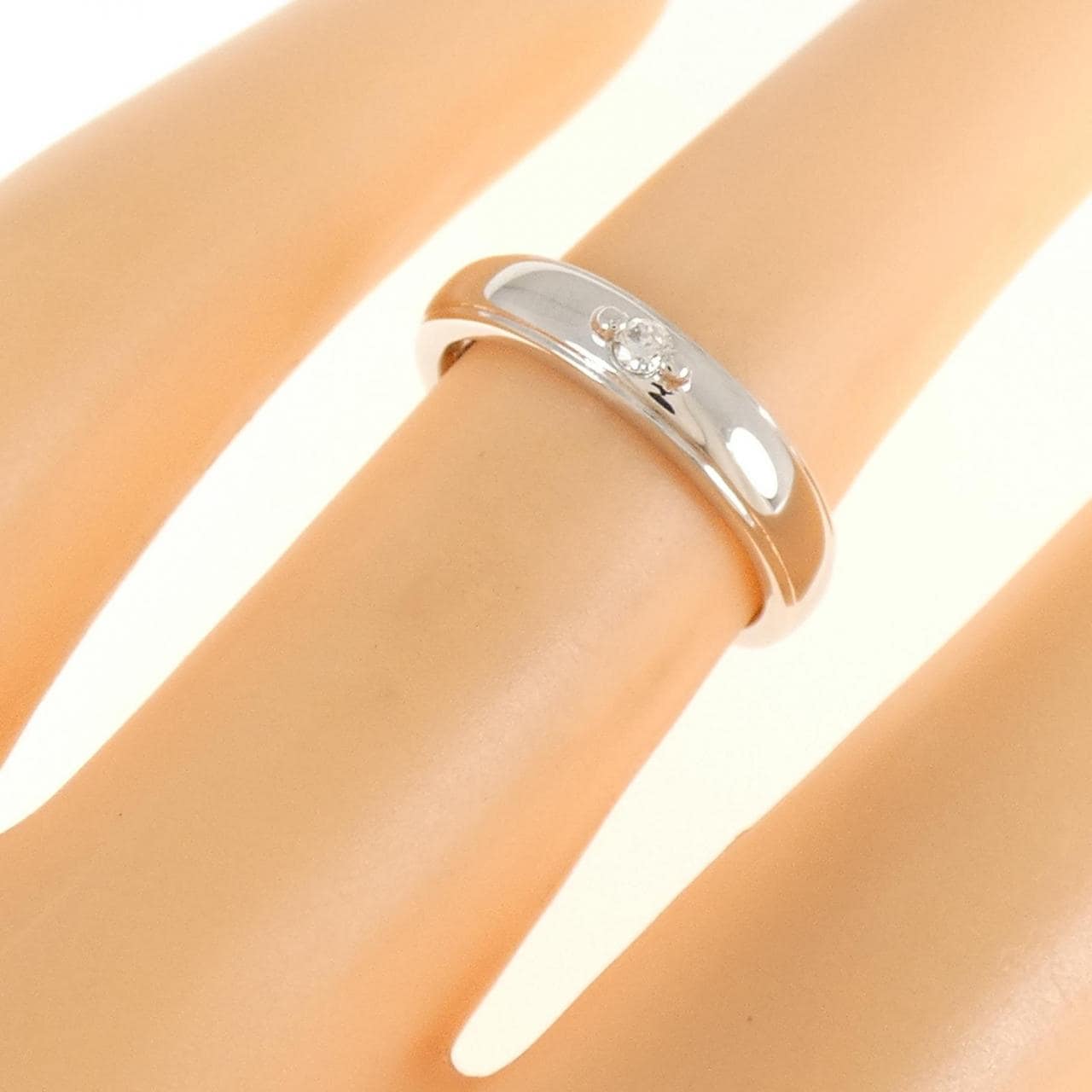 PT950 ダイヤモンド リング 0.03CT