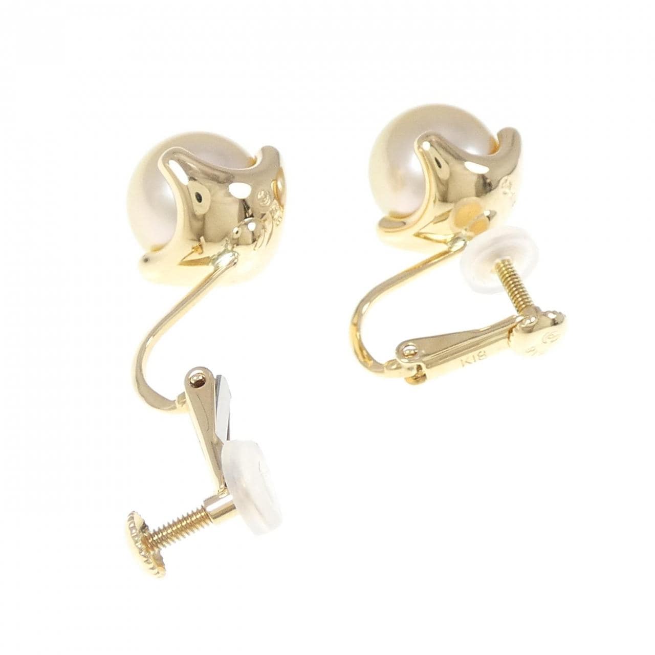Tasaki White Butterfly Pearl Earrings 9.3mm