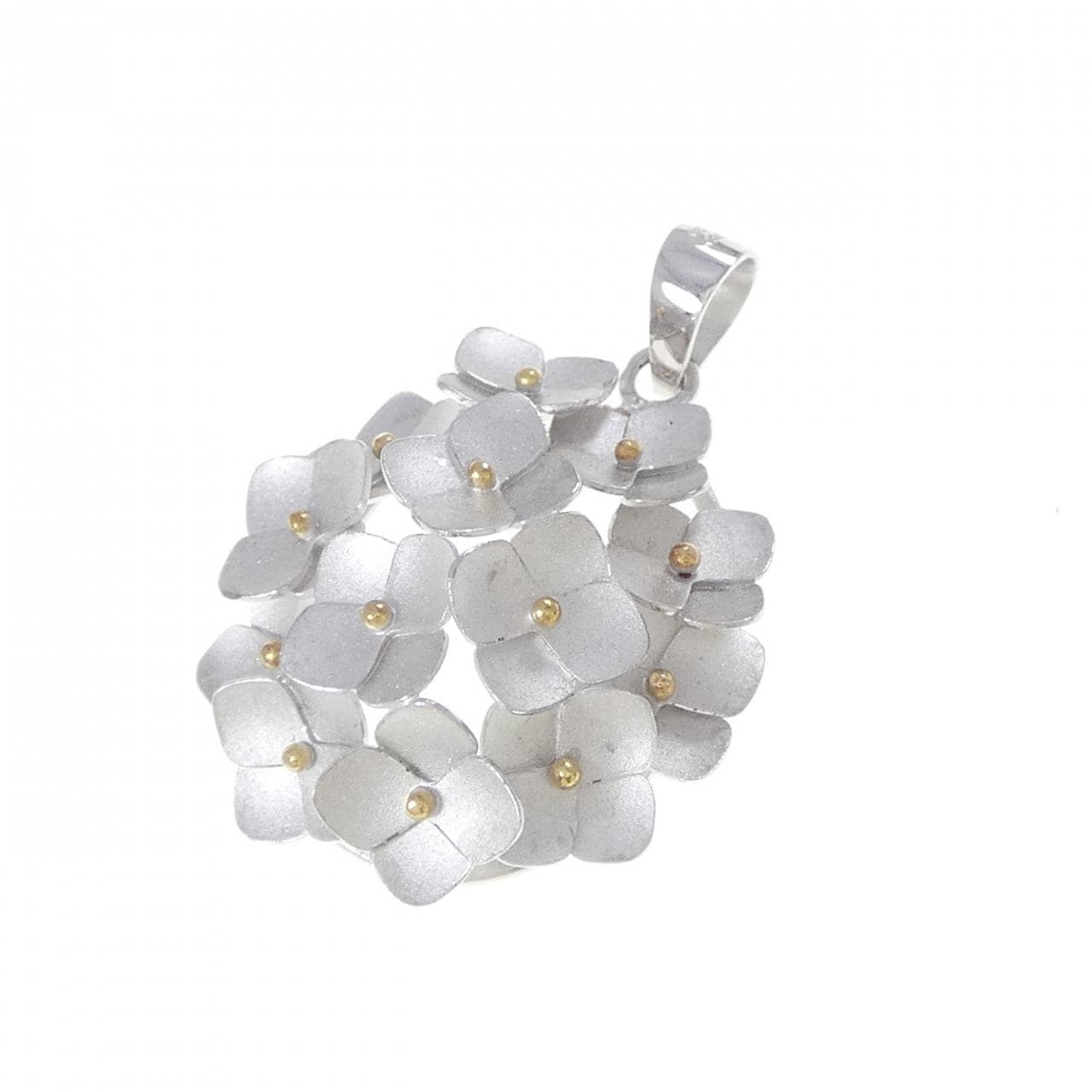 K14WG/K18YG フラワー ペンダント