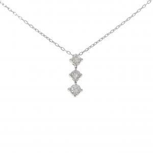 PT900/PT850 スリーストーン ダイヤモンド ネックレス 0.50CT