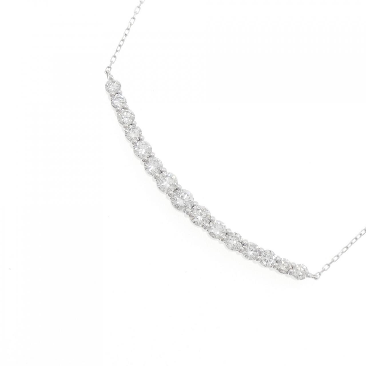 K18WG ダイヤモンド ネックレス 1.00CT
