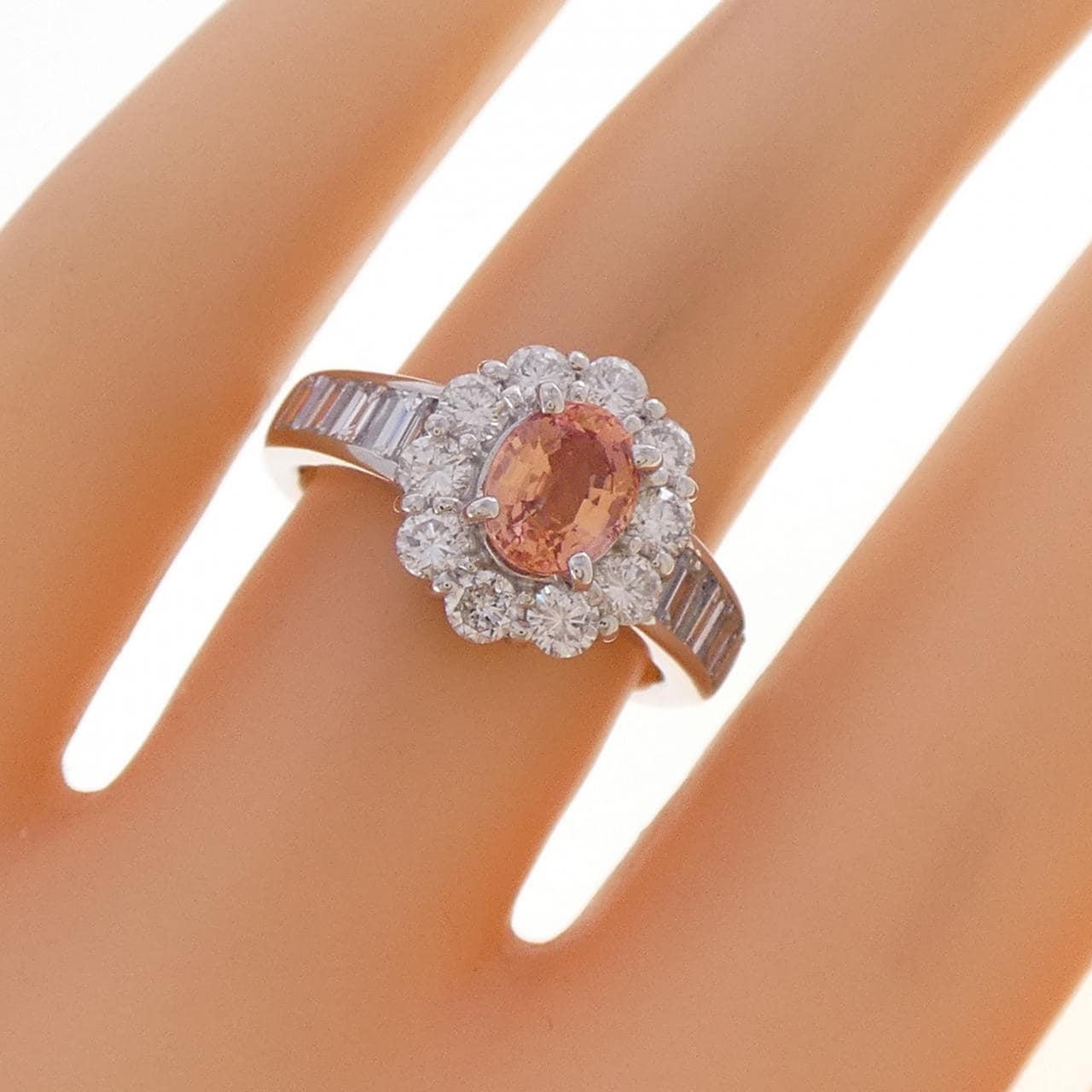 PT900 パパラチアサファイヤ リング 1.07CT