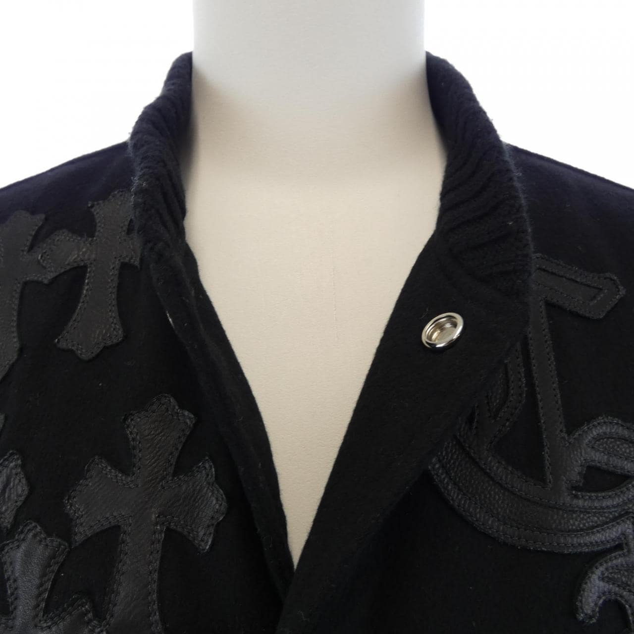 クロムハーツ CHROME HEARTS レターマン LETTERMAN CHマルチレザーパッチ　レザースリーブ 2225-304-9840 スタジャン