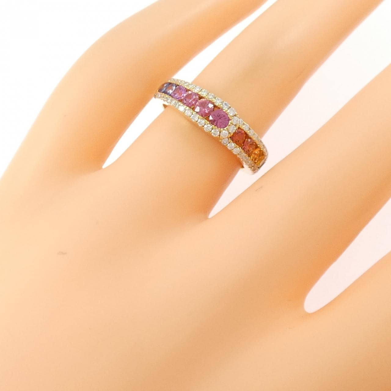 750YG サファイヤ リング 0.80CT