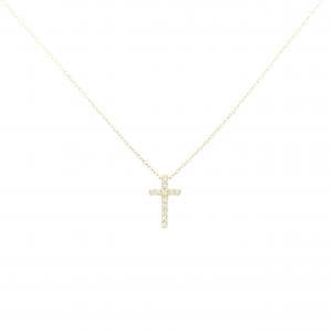 スタージュエリー クロス ダイヤモンド ネックレス 0.03CT