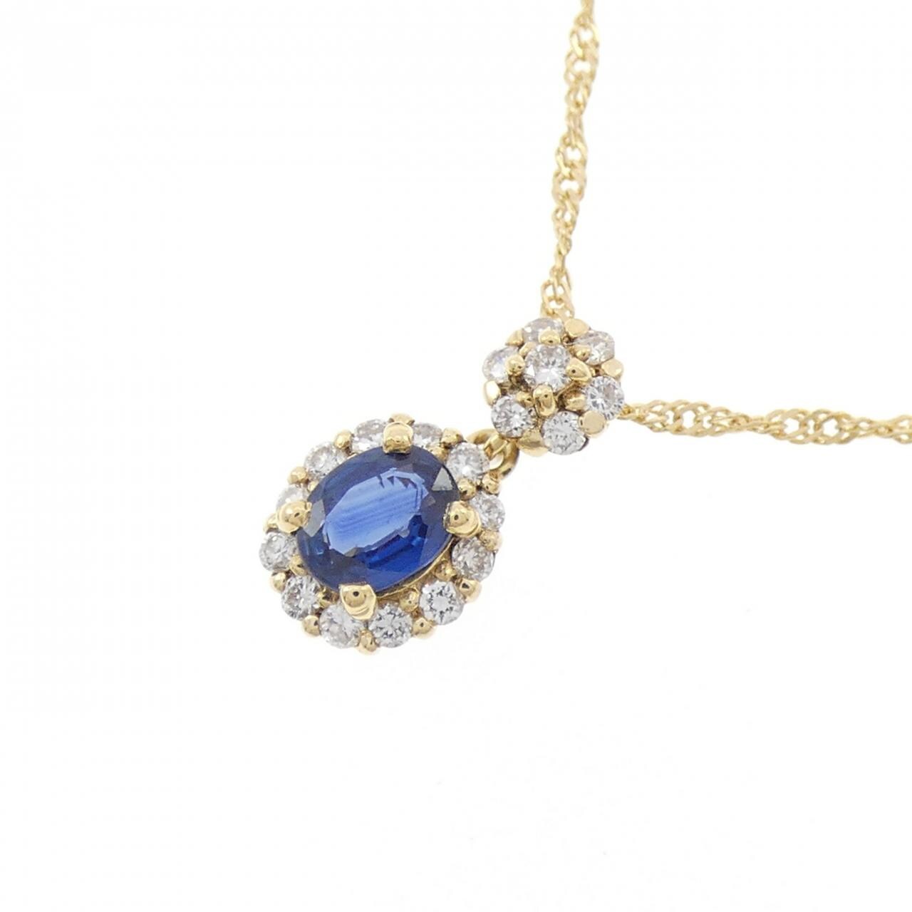 K18YG サファイヤ ネックレス 0.30CT