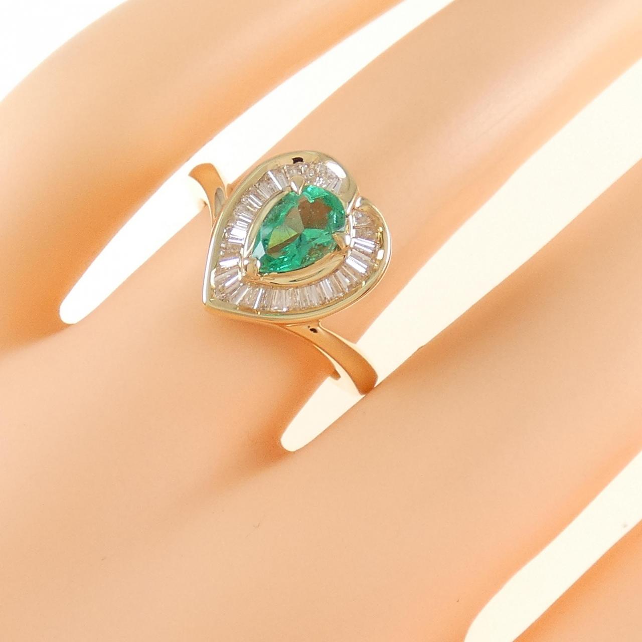 K18YG エメラルド リング 0.56CT