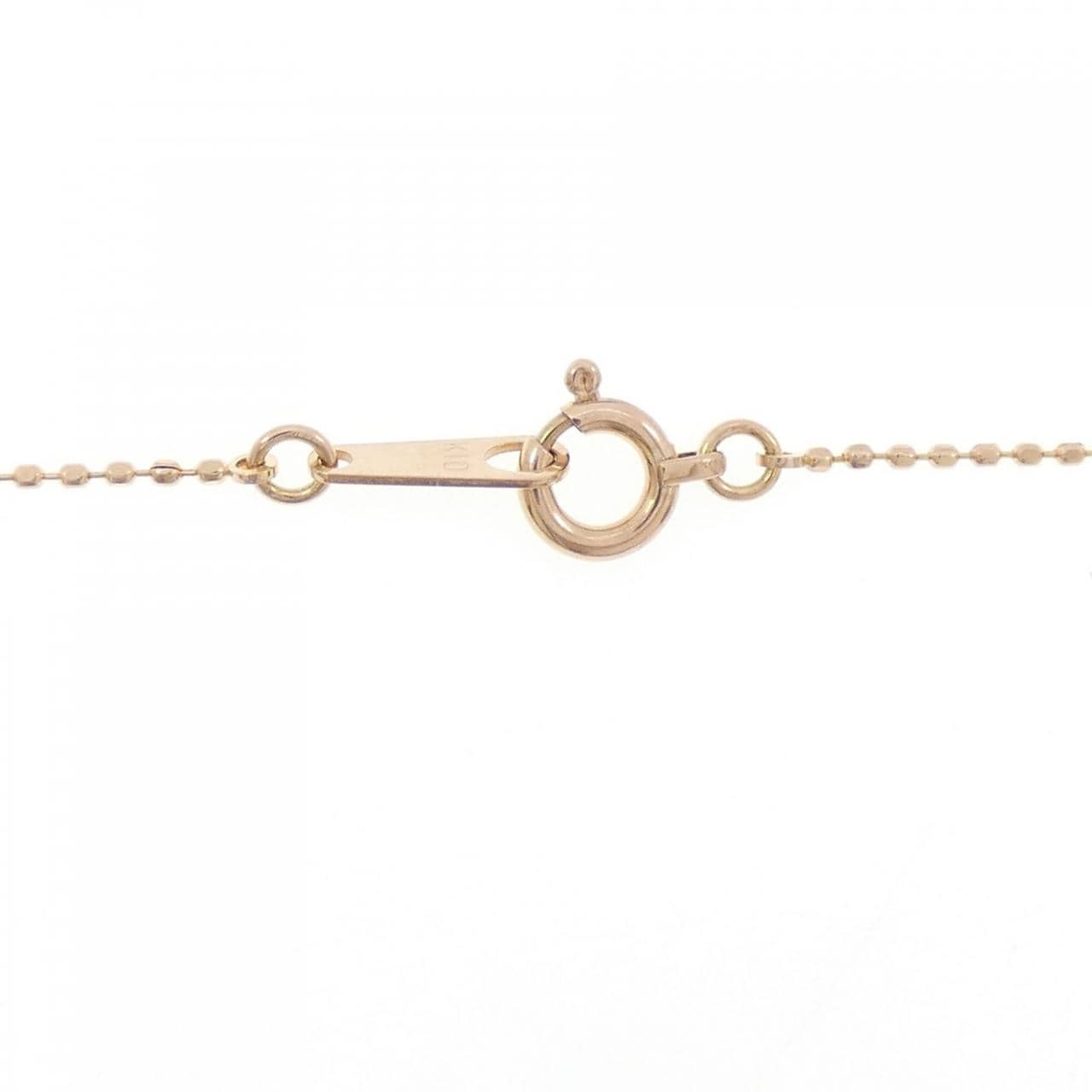 K10PG フラワー ダイヤモンド ネックレス 0.12CT