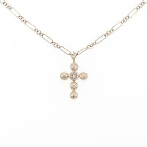 カシケイ クロス ダイヤモンド ネックレス 0.05CT