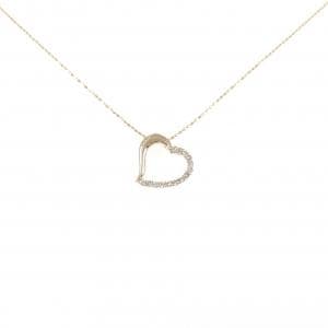 K18PG ハート ダイヤモンド ネックレス 0.16CT