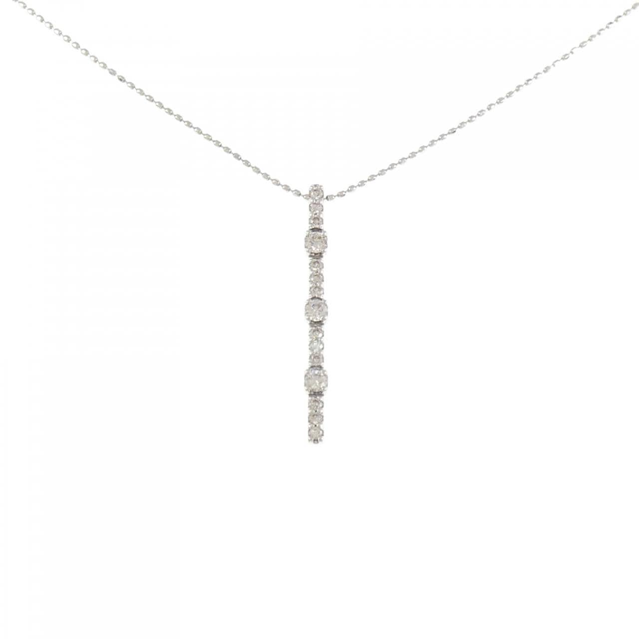 K18WG ダイヤモンド ネックレス 0.30CT