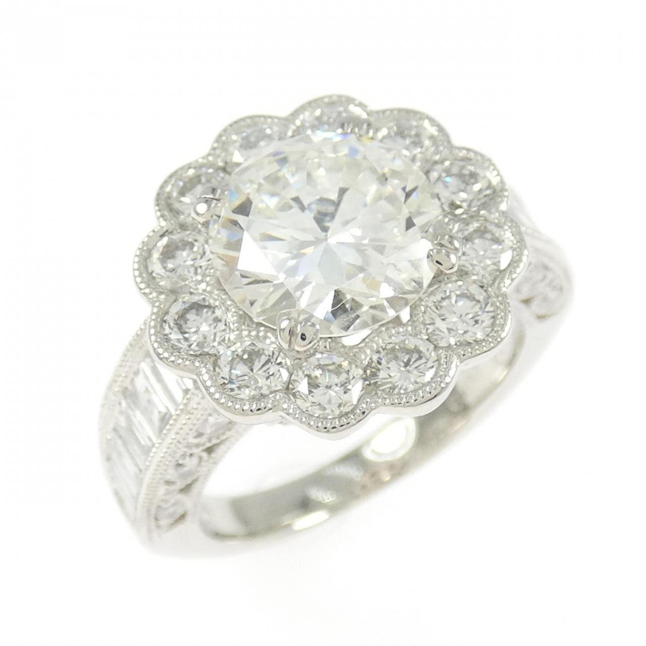 PT900 ダイヤモンド リング 2.177CT J SI1 Good