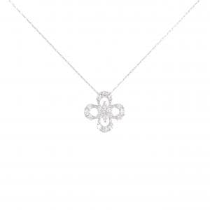 【新品】PT900/PT850 フラワー ダイヤモンド ネックレス 0.15CT
