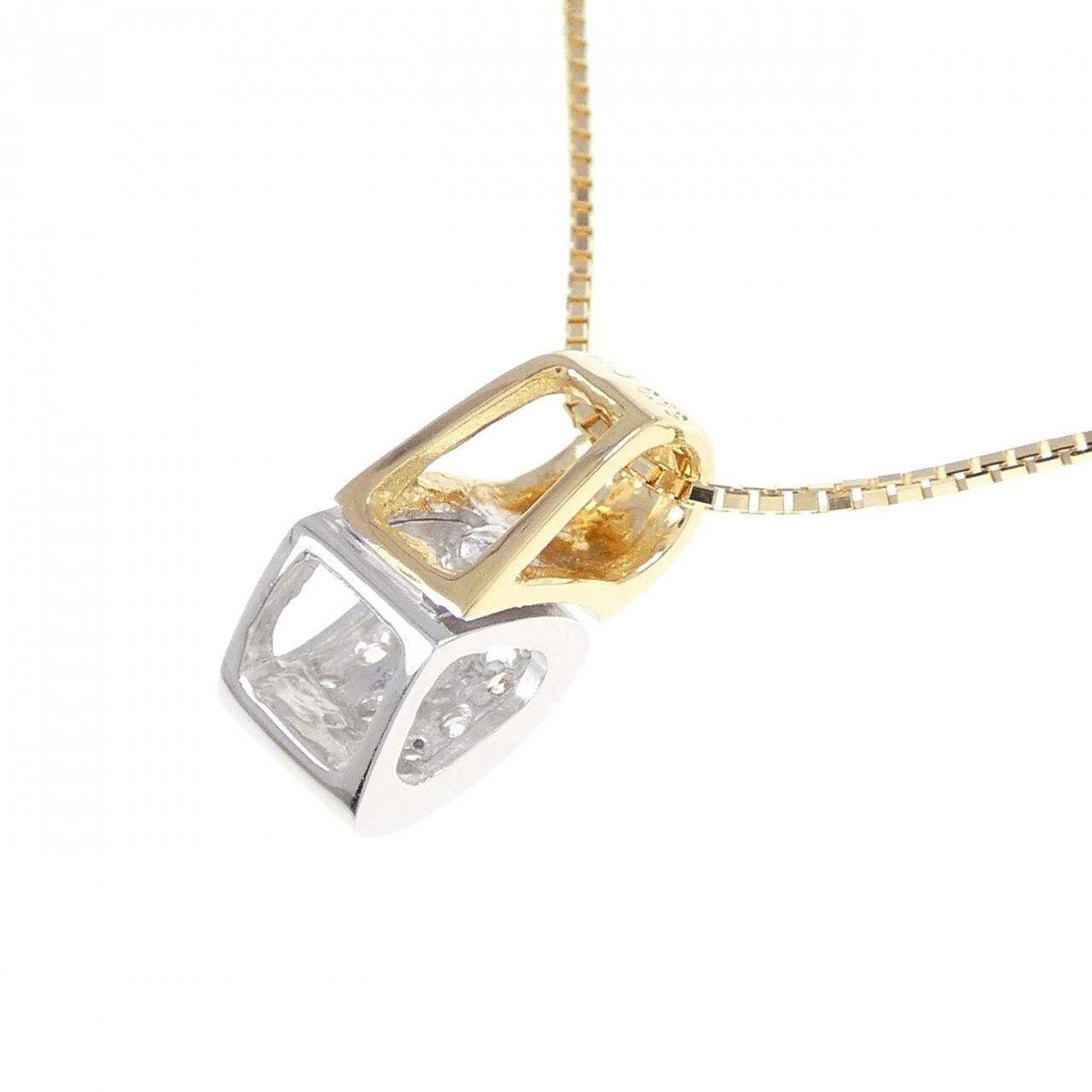 K18YG/K18WG Pavé Diamond Necklace 0.19CT