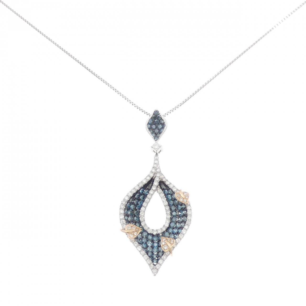 K18スリーカラー ダイヤモンド ネックレス 2.00CT