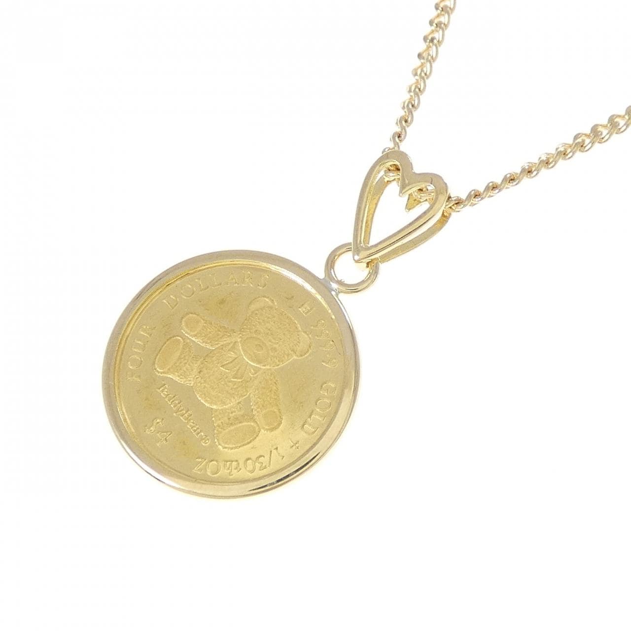 K18(枠)/K18YG コイン ネックレス