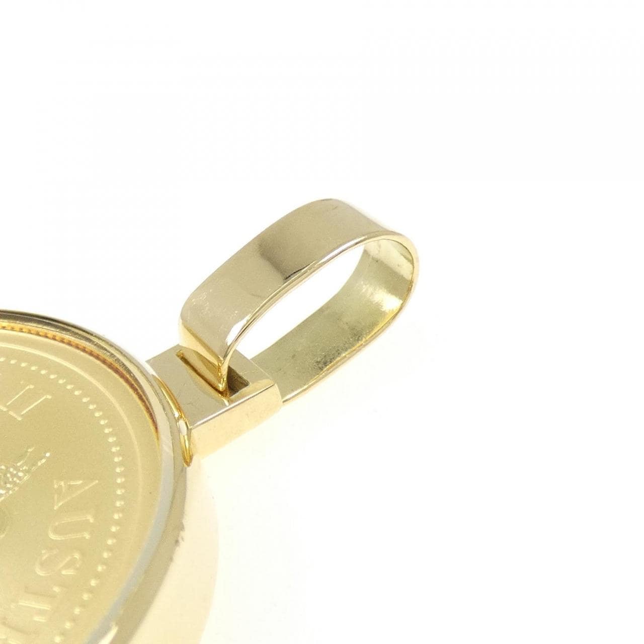 K18YG(枠) コイン ペンダント