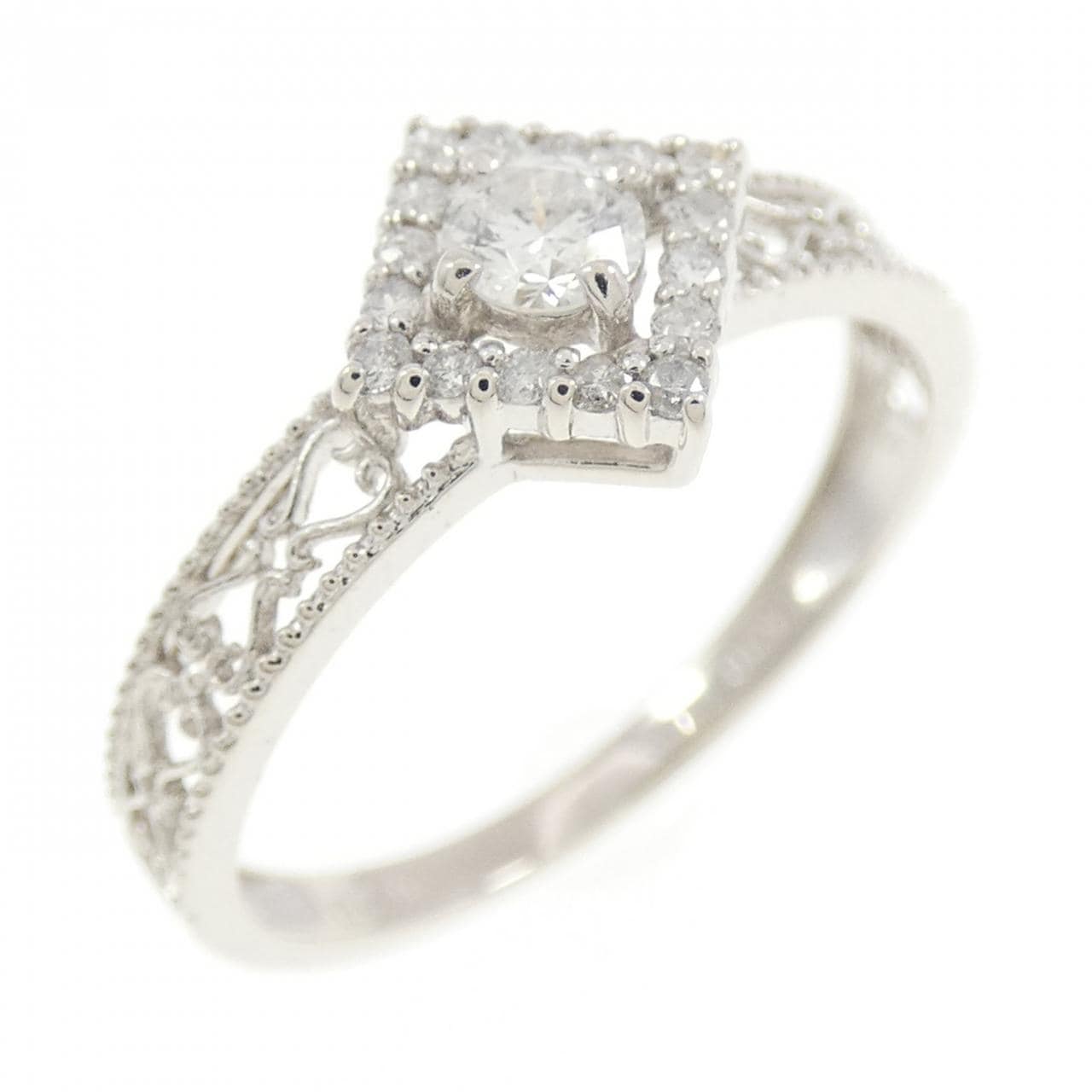 K10WG ダイヤモンド リング 0.20CT