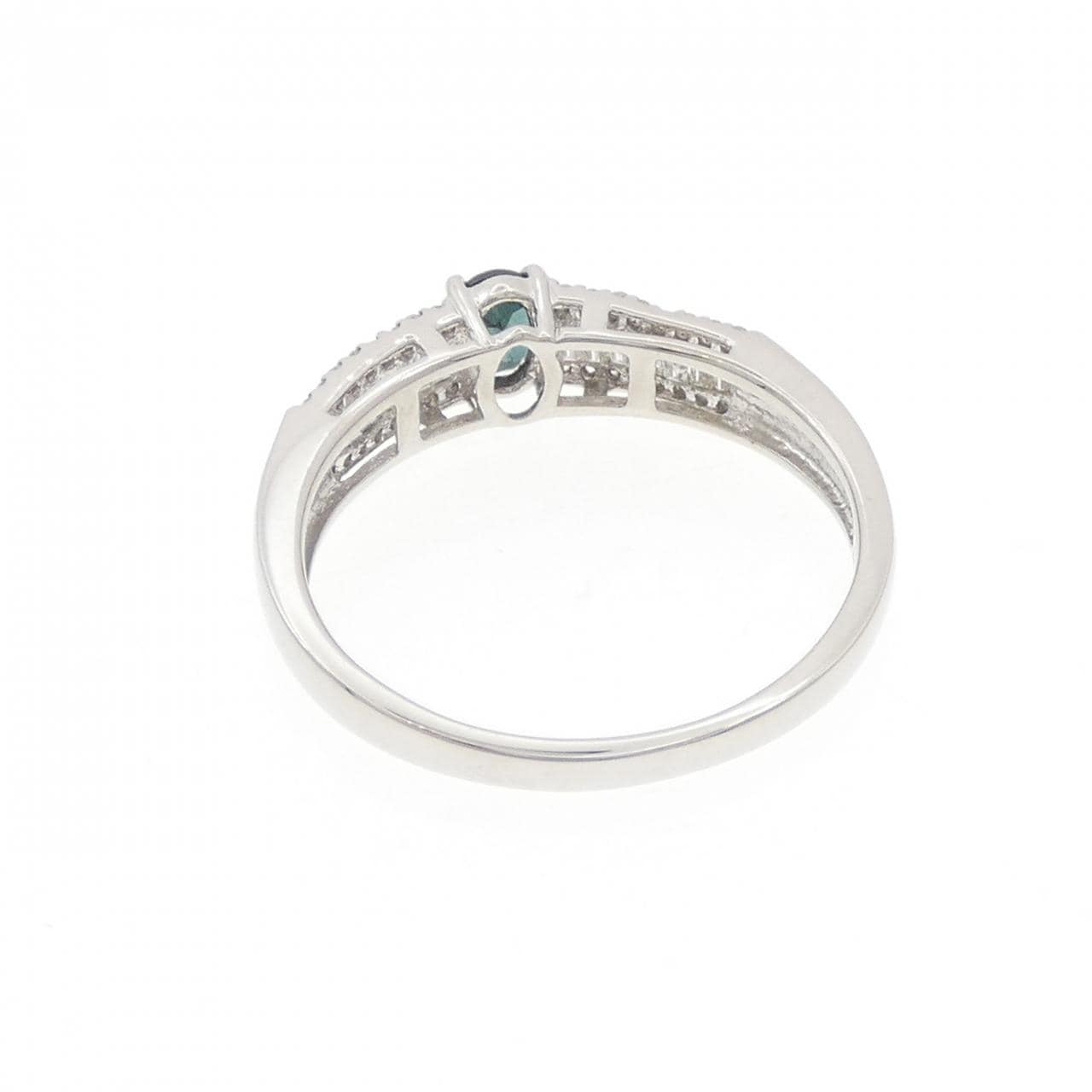 PT900 綠色石榴石戒指 0.388克拉