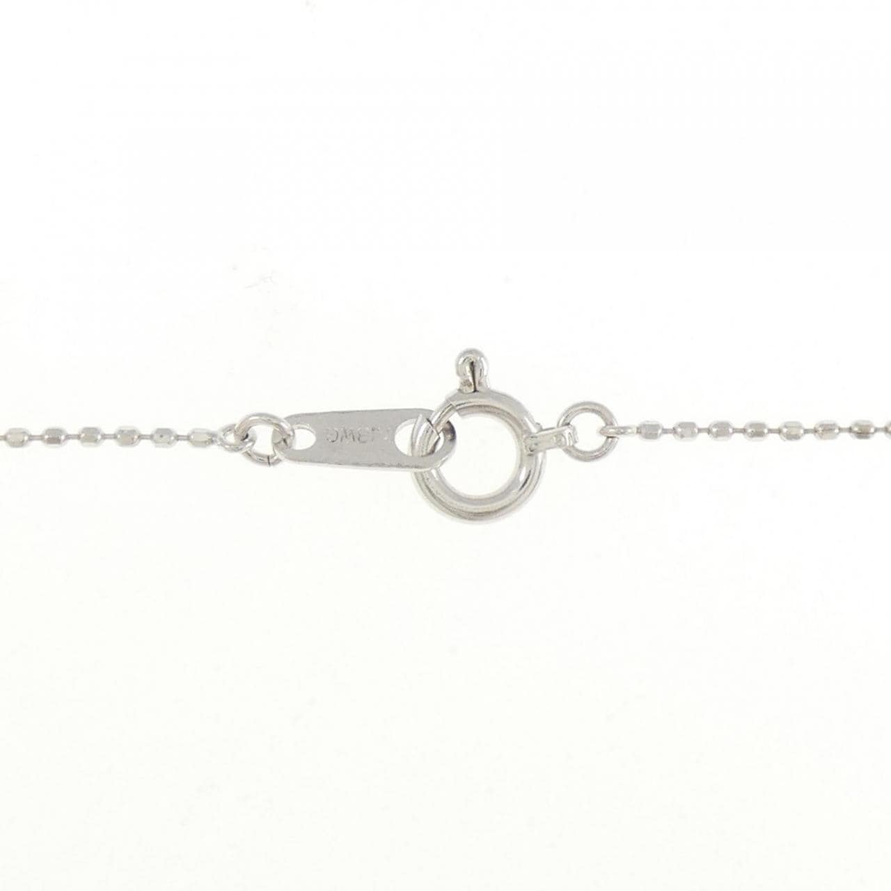 K18WG ホースシュー ダイヤモンド ネックレス 0.19CT