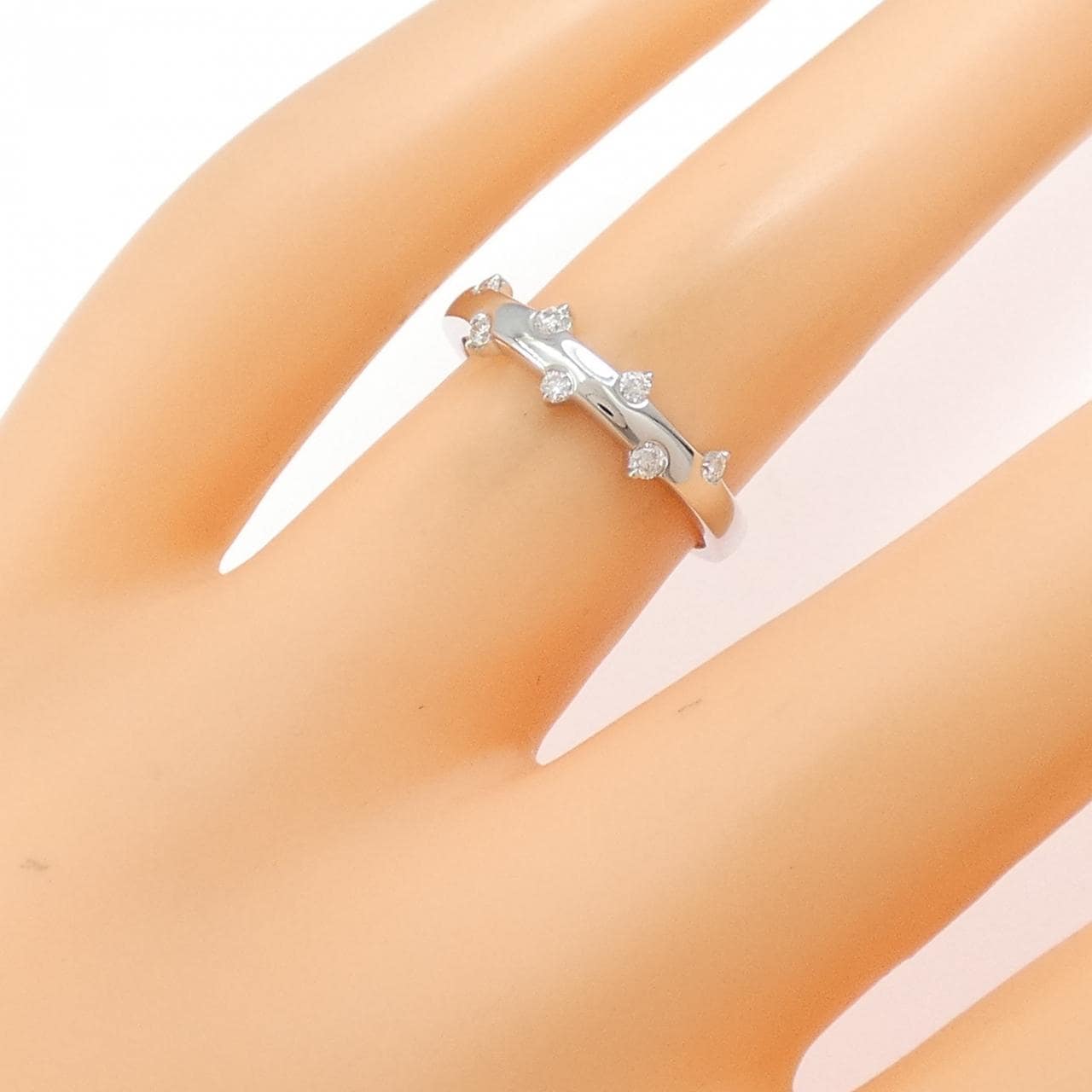 750WG ダイヤモンド リング 0.12CT