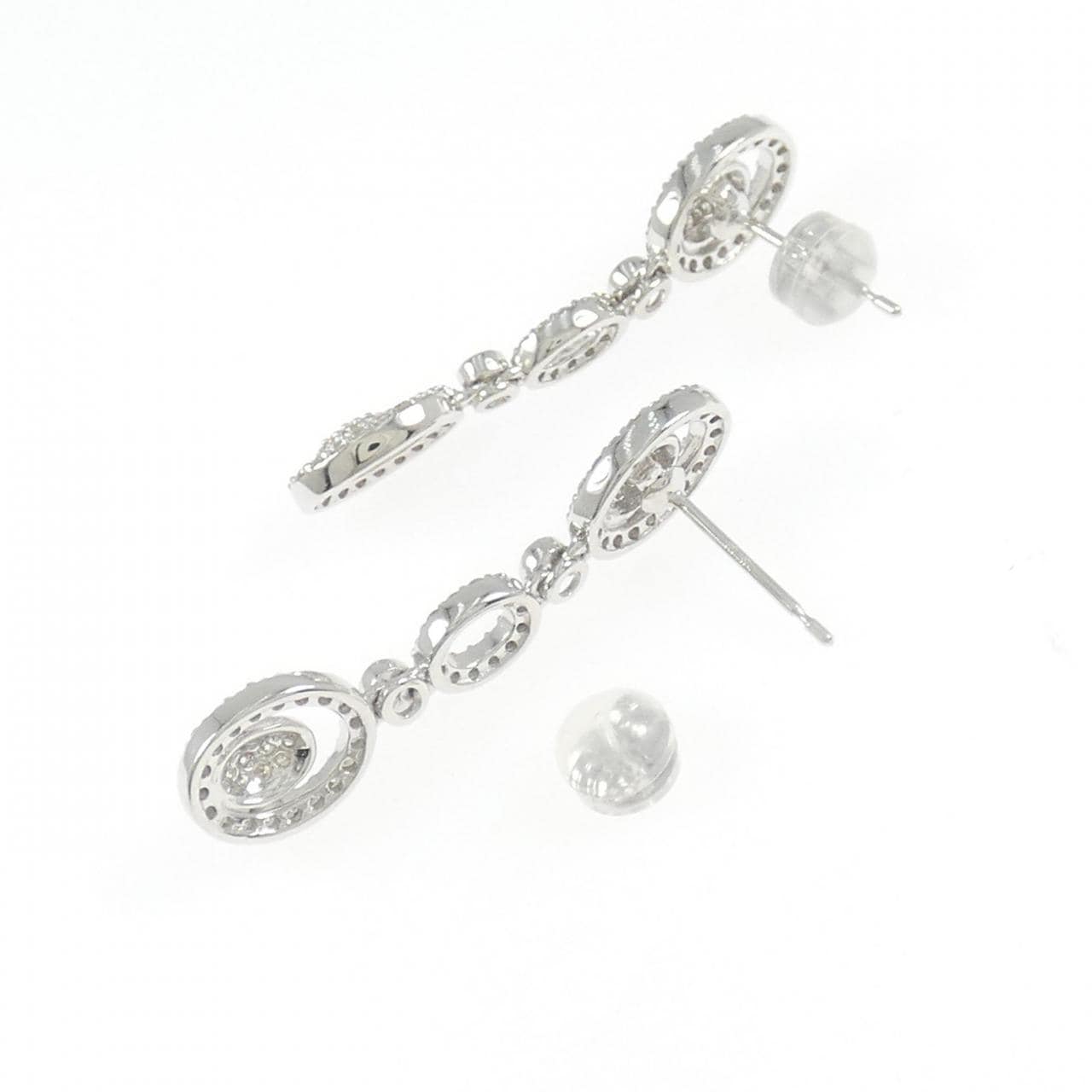 K18WG ダイヤモンド ピアス